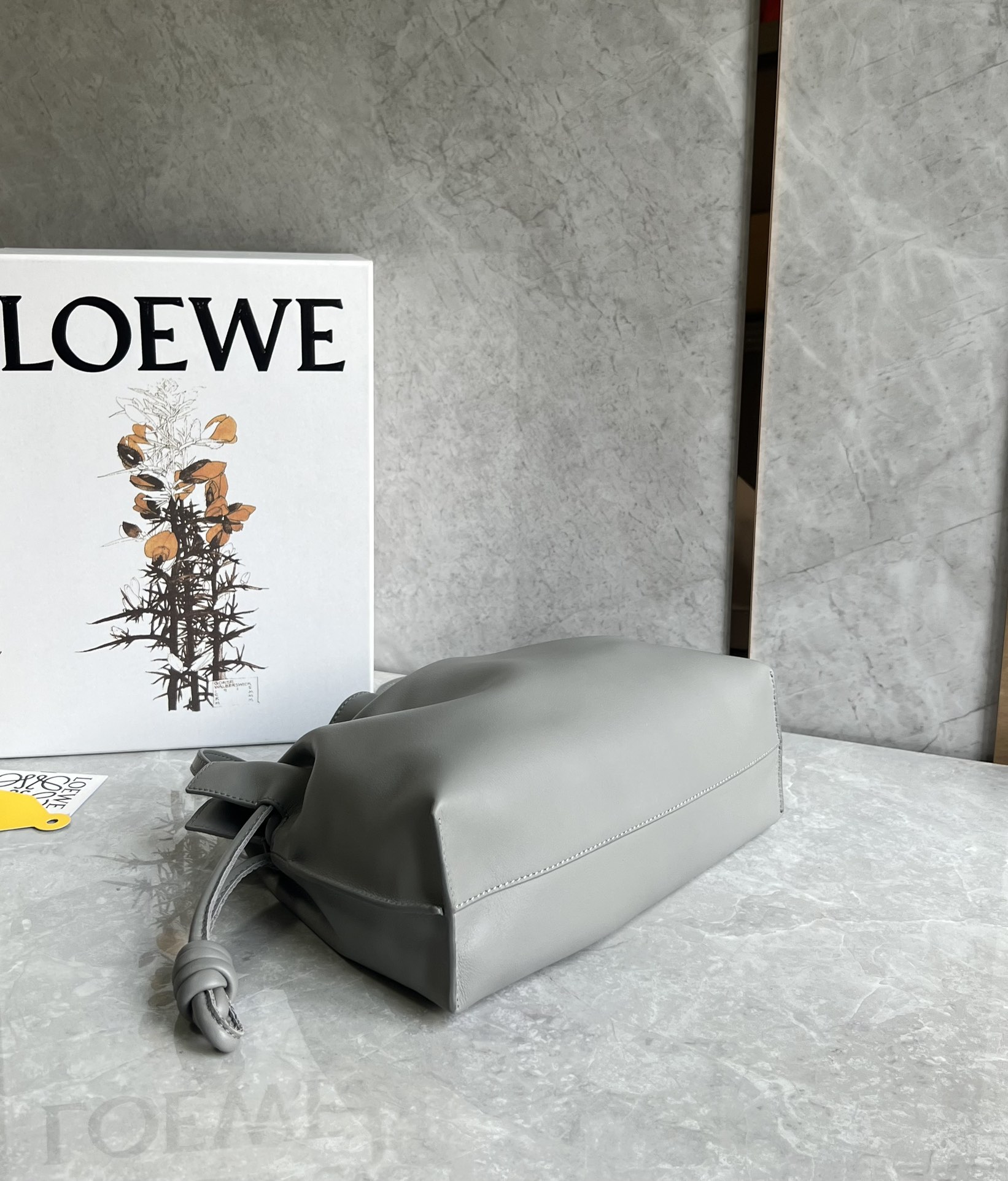 Loewe Medium Flamenco Clutch in Nappa Calfskin Grey